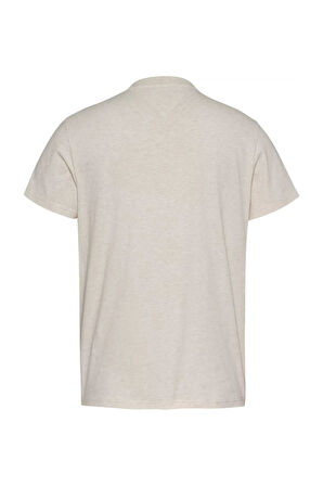 Erkek Tjm Slim Linear Chest T-Shirt - Ekru | S