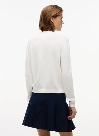 Tommy Jeans Beyaz Kadın Bisilet Yaka Kazak DW0DW20159YBH