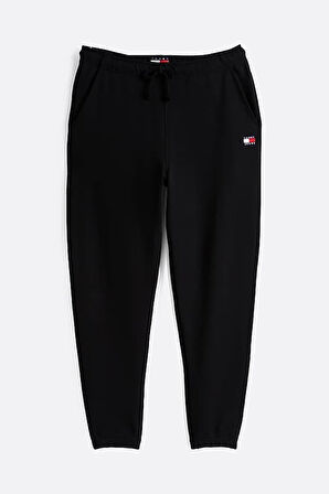 Erkek Tjm Rozet Bağcıklı Jogger Pantolon - Siyah | M