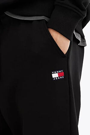 Erkek Tjm Rozet Bağcıklı Jogger Pantolon - Siyah | M