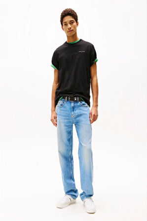 Tommy Jeans  Logolu Siyah  Slim T-Shirt