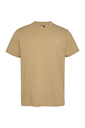 Erkek Tjm Slim Linear Chest T-Shirt - Bej | S