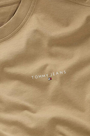 Erkek Tjm Slim Linear Chest T-Shirt - Bej | M
