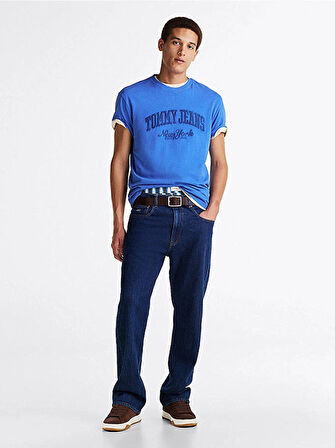 Tommy Hilfiger Erkek  Mavi  Tjm  Reg  Varsity T-Shirt