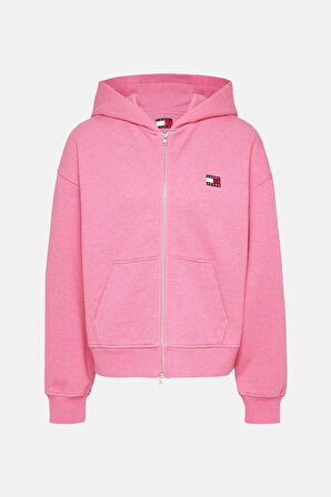 Tommy Jeans TJW BOXY BADGE ZIP EXT Kadın pembe Ceket DW0DW19412TVW