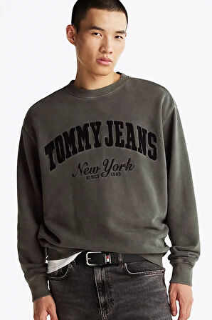 Erkek Vintage Rahat Sweatshirt - Siyah | XS