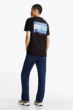Erkek İmza Logo T-Shirt - Siyah | S