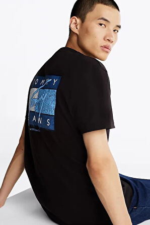 Erkek İmza Logo T-Shirt - Siyah | S