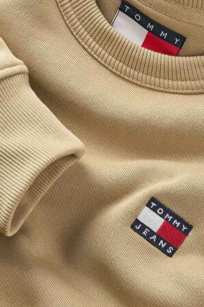 Erkek Tjw Reg Badge Crew Sweatshirt - Bej | S
