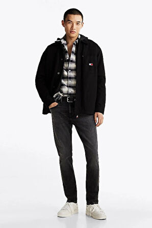 Tommy Hilfiger Erkek  Austin Slim Fit  Siyah Kot Pantolon