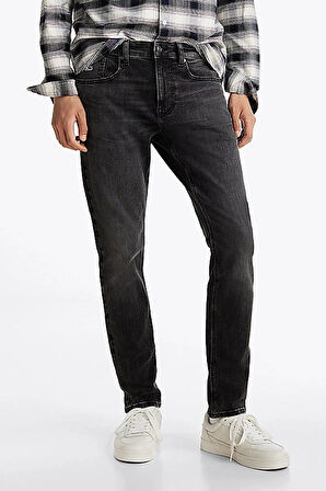 Tommy Hilfiger Erkek  Austin Slim Fit  Siyah Kot Pantolon