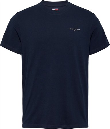 TJM SLIM LINEAR CHEST SS TEE EXT Erkek Mavi T-Shirt - DM0DM21188