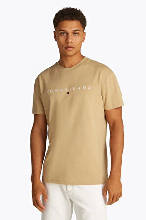Tommy Hilfiger Erkek Bej Regular Fit T-Shirt