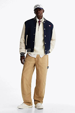 Tommy Hilfiger Erkek Lacivert Rahat Yünlü Ceket