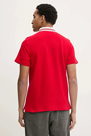 Tommy Hilfiger Erkek Kırmızı Regular Fit Polo Yaka T-Shirt