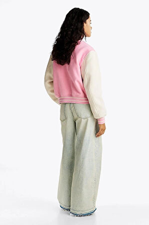 Tommy Hilfiger Kadın Pembe Bomber Ceket