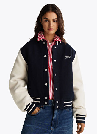 Tommy Jeans Standart Lacivert Kadın Ceket DW0DW19320C1G