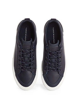 Tommy Hilfiger Lacivert Erkek Sneaker TH HI VULC CLEAT LOW LTH