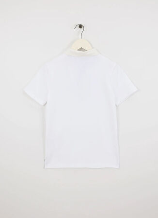 Tommy Hilfiger Baskılı Beyaz Erkek Çocuk Polo T-Shirt KB0KB09332YBR