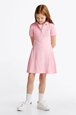 Kız Çocuk Th Pleated Polo Elbise - Pembe | 14 Yaş