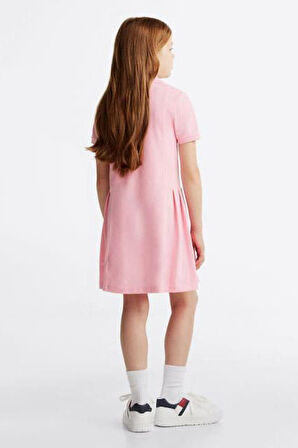 Kız Çocuk Th Pleated Polo Elbise - Pembe | 14 Yaş