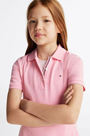 Kız Çocuk Th Pleated Polo Elbise - Pembe | 14 Yaş