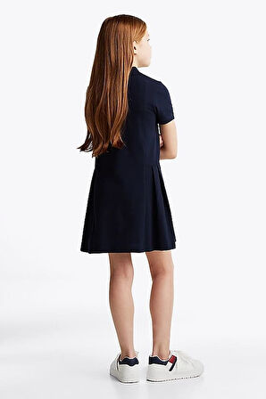 Kız Çocuk Th Pleated Polo Elbise - Lacivert | 14 Yaş