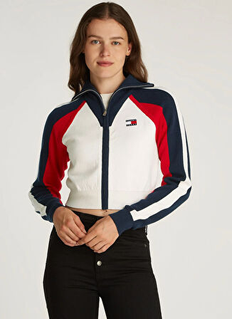 Tommy Jeans Beyaz Kadın Hırka DW0DW19338YBH