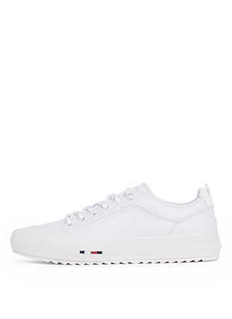 Tommy Hilfiger Beyaz Erkek Sneaker TH HI VULC CLEAT LOW LTH