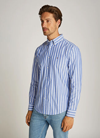 Tommy Hilfiger Mavi Erkek Gömlek MW0MW375560GZ