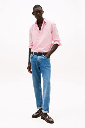 Erkek Regular Fit Düğmeli Yaka Poplin Gömlek - Pembe | M