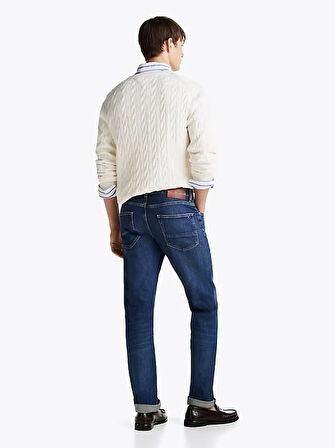 Erkek Denton Düz ​​Paça Kot Pantolon - İndigo | 31/32