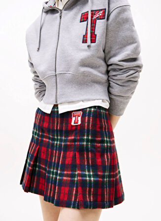 Tommy Jeans Yüksek Bel Kırmızı Kadın Kısa Etek DW0DW21249XCG