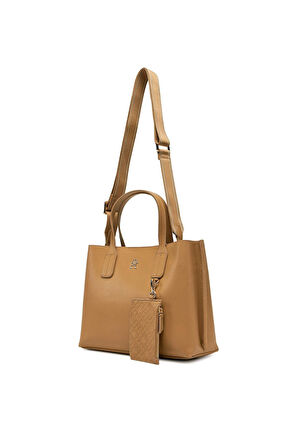 Kadın Th Webbing Strap Tote El Çantası - Kahverengi | M