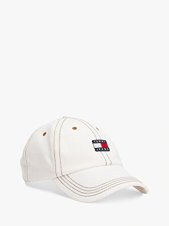 Tommy Hilfiger  Kadın Ekru Heritage Denim Beyzbol Şapkası