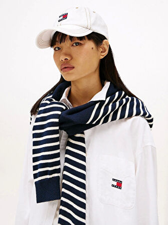 Tommy Hilfiger  Kadın Ekru Heritage Denim Beyzbol Şapkası