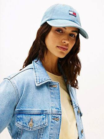 Tommy  Jeans  Mavi Heritage Denim Beyzbol Şapkası