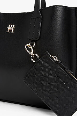 Kadın Th Webbing Strap Tote El Çantası - Siyah | 39