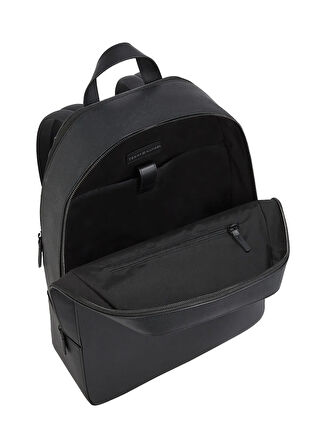 Tommy Hilfiger Deri Siyah Erkek Sırt Çantası TH BUSINESS LEATHER BACKPACK
