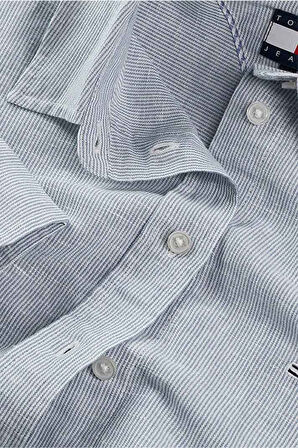Kadın Tjw Relax Linen Gömlek - Mavi | XS