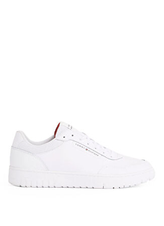Tommy Hilfiger Beyaz Erkek Sneaker TH BASKET CORE LTH PINPERF