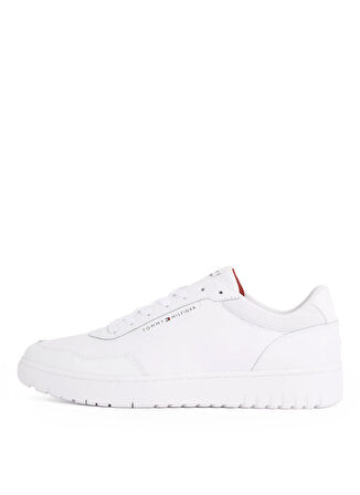 Tommy Hilfiger Beyaz Erkek Sneaker TH BASKET CORE LTH PINPERF