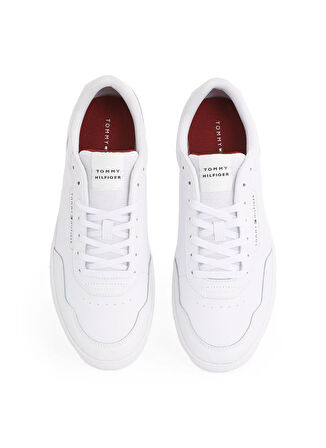 Tommy Hilfiger Beyaz Erkek Sneaker TH BASKET CORE LTH PINPERF