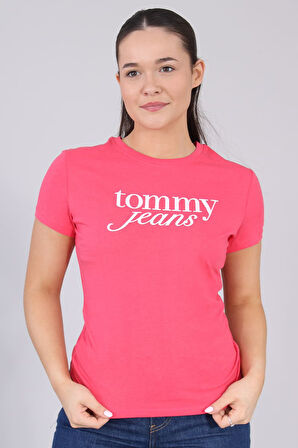 Kadın Tjw Yazı Logo T-Shirt - Pembe | L