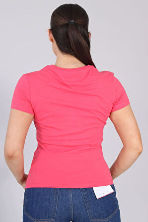 Kadın Tjw Yazı Logo T-Shirt - Pembe | L