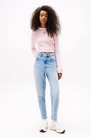 Kadın Th Yüksek Bel Mom Jeans - Açık Mavi | 29/28