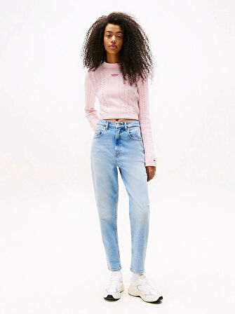 Tommy Jeans MOM JEAN UH TPR BI0112 CO Kadın  Jeans DW0DW200411AB