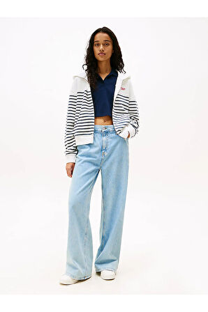 Tommy Jeans Kadın Sweatshirt-DW0DW20303WHITE