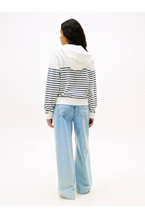 Tommy Jeans Kadın Sweatshirt-DW0DW20303WHITE