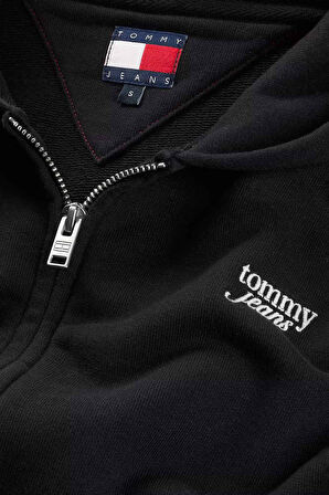 Kadın Tjw Fermuarlı Kapüşonlu Sweatshirt - Siyah | S